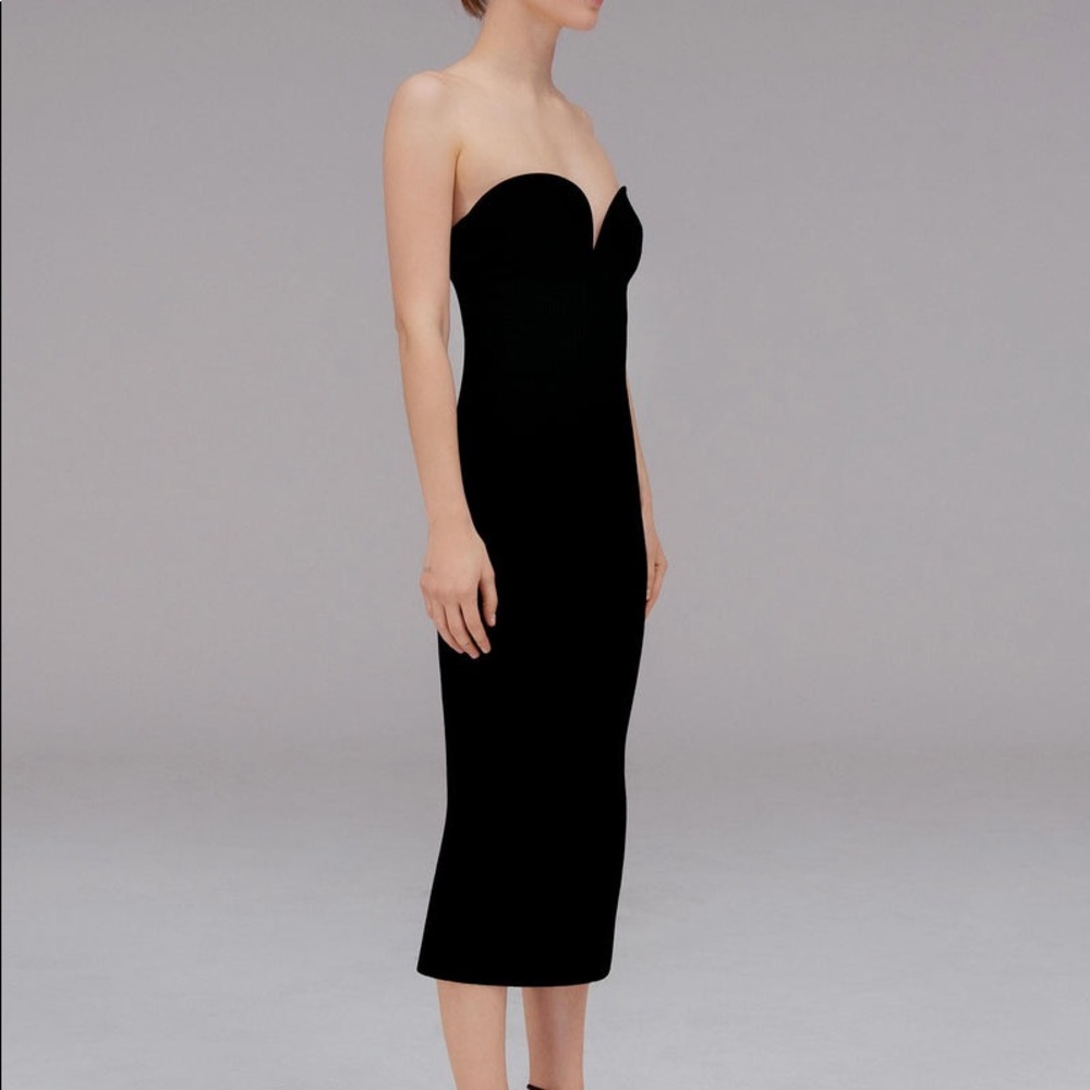 GALVAN LONDON Black Thalia BUSTIER DRESS ~ $1250 NWT ~ XS